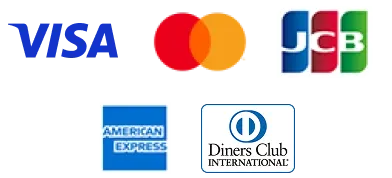 VISA, master card, JCB, american express, diners club international