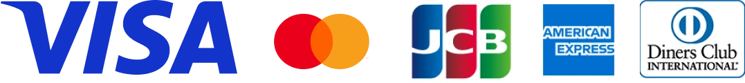 VISA, master card, JCB, american express, diners club international